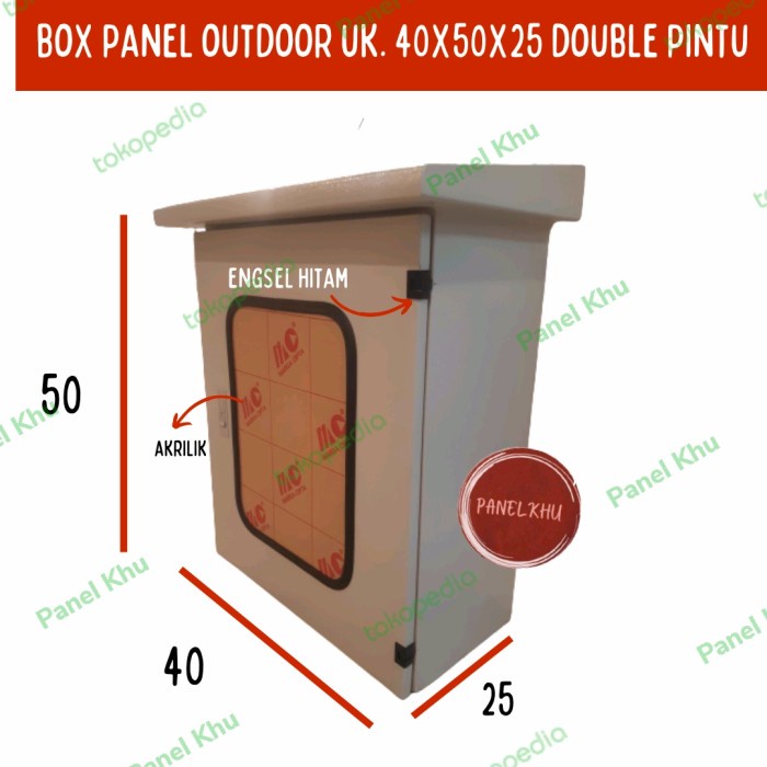 Box Panel Outdoor Double Pintu 50x40x25 Plat 1.2mm