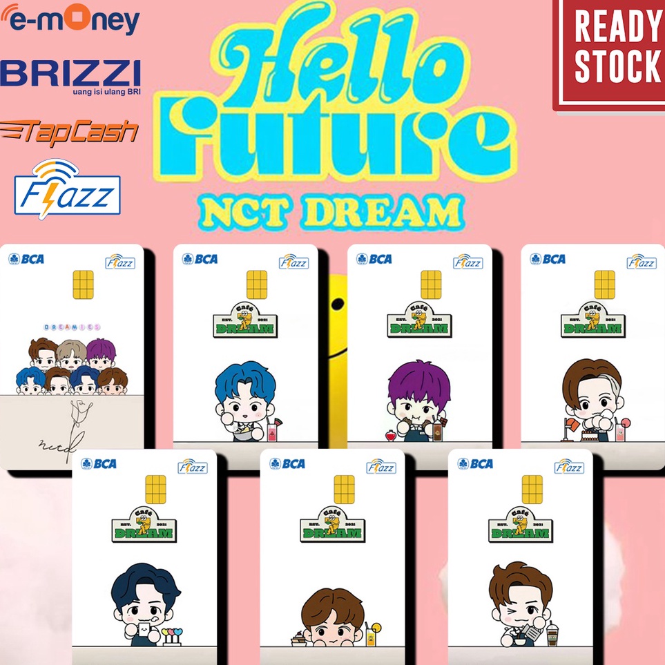 ☛Belanja di sini Emoney mandiri flazz bca gen 2 brizzi tap cash custom NCT DREAM k-pop DREAMER kartu