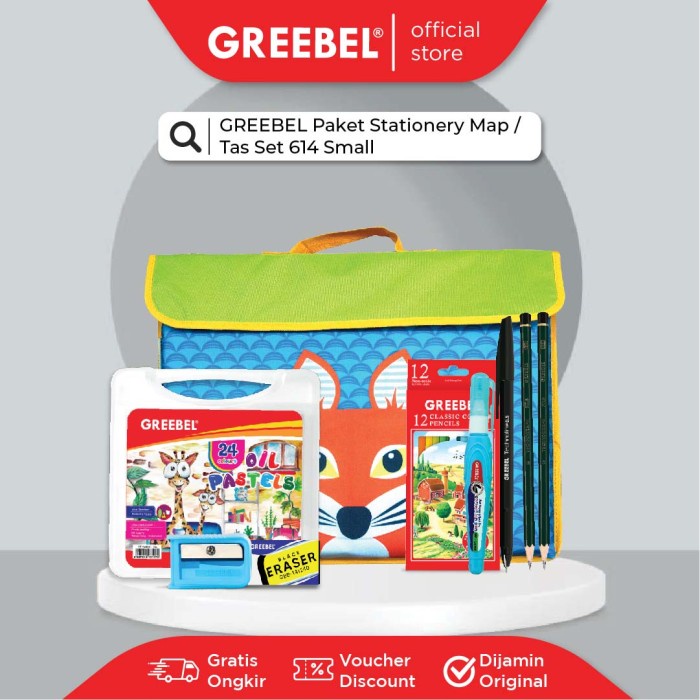 

GREEBEL PAKET TAS SET 614 SMALL/STATIONARY/STATIONERY/PAKET ALAT TULIS