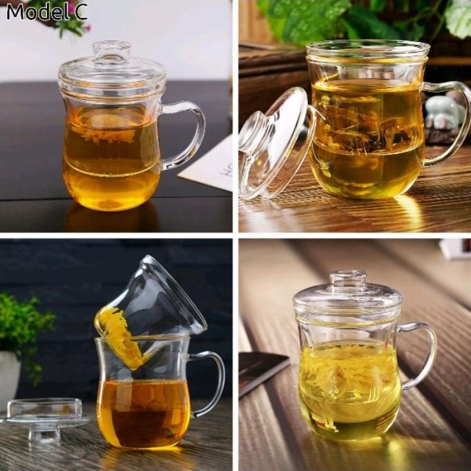 GELAS INFUSER GLASS TEAPOT REMPAH JSR ANTI PANAS