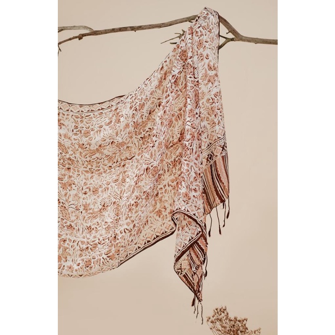 Syal Batik Sutra Brown 02