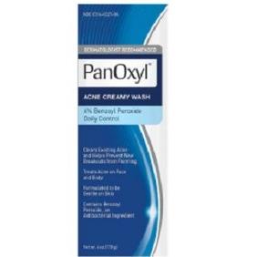 PanOxyl Creamy Acne Wash 4% 10% Benzoyl Peroxide Face Cleanser