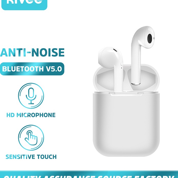 Terkini KIVEE Headset Gaming & Music In Ear Earphone Iphone TWS Bluetooth 5.0 Noise Cancellation