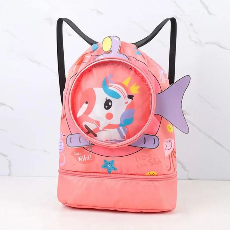 Stok terbatas.. KJ TAS RENANG LUCU TAS ANTI AIR TAS RENANG ANAK LAKI/PEREMPUAN TAS RANSEL RENANG ANA