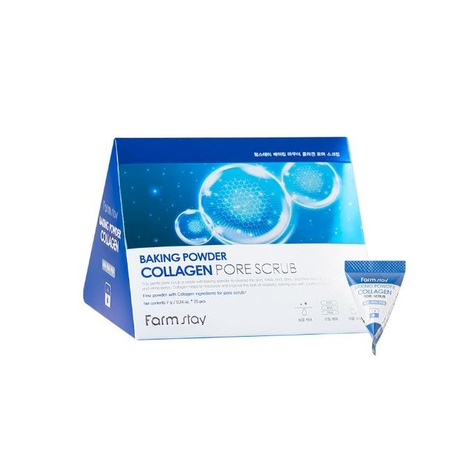 Farm Stay Baking Powder Collagen Pore Scrub 7g 25pcs