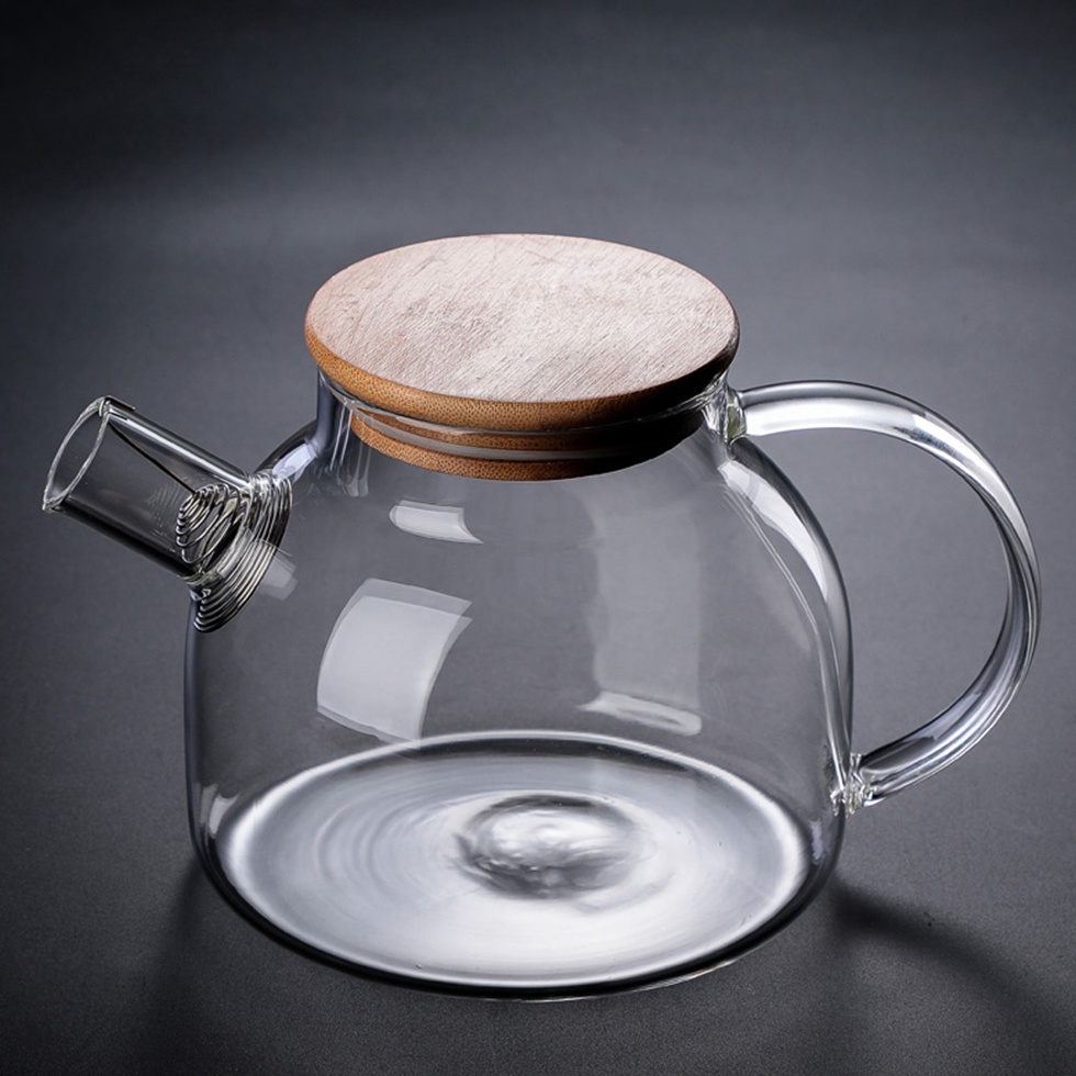 Diskon?? Teko Pitcher Pemasak Masak Air Teh Teapot Maker Kaca Borosilicate Glass Ready Stock