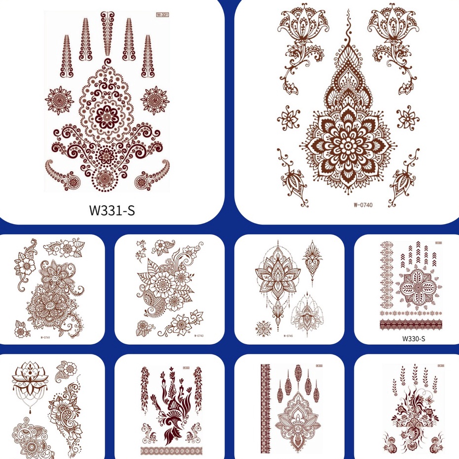 Grosir HENNA STICKER TATTO TEMPORARY BROWN