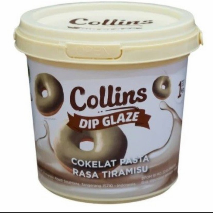 

collins dip glaze 5kg tiramisu/ topping donat tiramisu