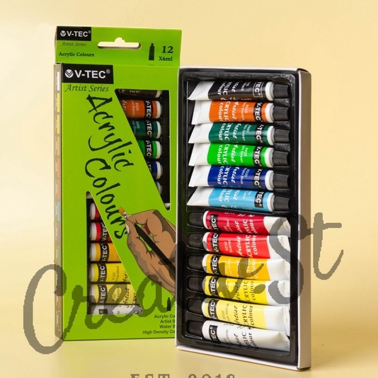 

(I-W♡➛Z> Acrylic V-tec 12 Warna Cat Akrilik Vtec Set Paint/ viraal.!!