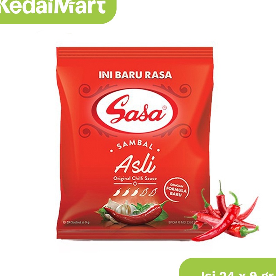 

➝↑❁⁂ Sasa Saus Sambal Asli Sachet Isi 24 x 9 Gram Terlaris