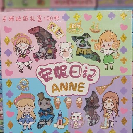 

(PD㊛.5❣] Stiker 2D 100 Lembar Sticker Anne Kartun Korea Lucu Anti Airberkualitas.!