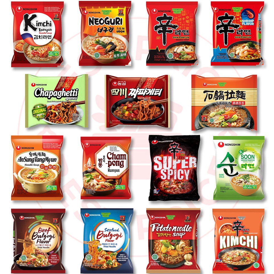 

CMGD3275 NONGSHIM - SEMUA VARIAN MIE KOREA (SHIN RAMYUN/ NEOGURI/ CHAPAGHETTI/ VEGE/ CHAMPONG/ANSUNGTANGMYUN)