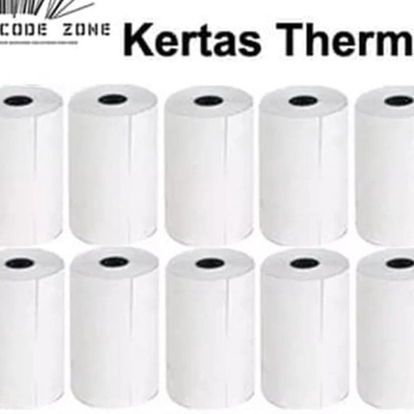 

[L-B☼☎3> KERTAS STRUK THERMAL 58x30mm - EDC / Kertas Printer Bluetooth Isi 10 - SEPACK - CORELESS/ virral.