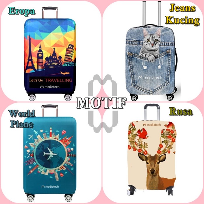 Mediatech Sarung Koper Bermotif / Luggage Cover Motif Keren