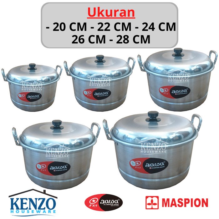 panci kukus kecil Kukusan 20 22 24 26 28 CM Dandang Steamer Stainless No 20 BEST SELLER G7W9 peralat