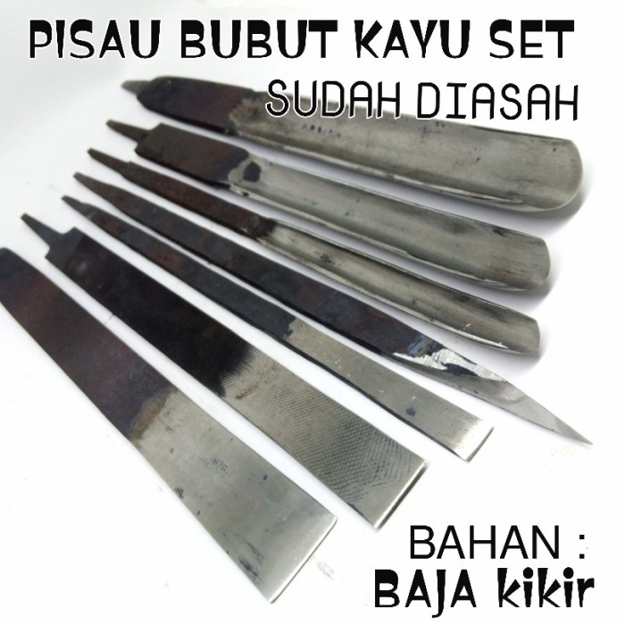 

PISAU BUBUT KAYU SET 7pcs BAHAN BAJA KIKIR SIAP PAKAI ( sudah diasah )