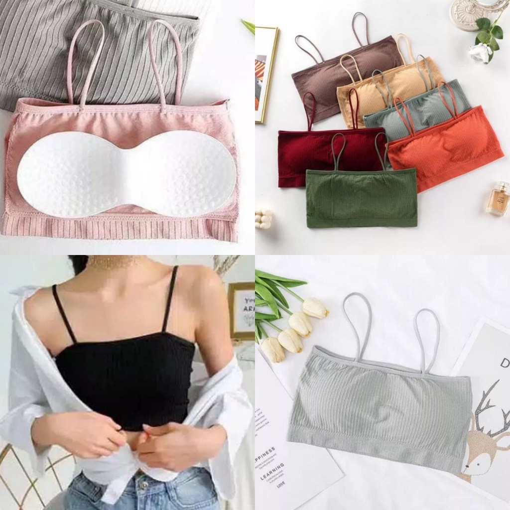 Kemben Seamless Berkualitas Nyaman Unik BH Anti Slip Polos Z9M5 Wanita Bralette Import Korean Style 