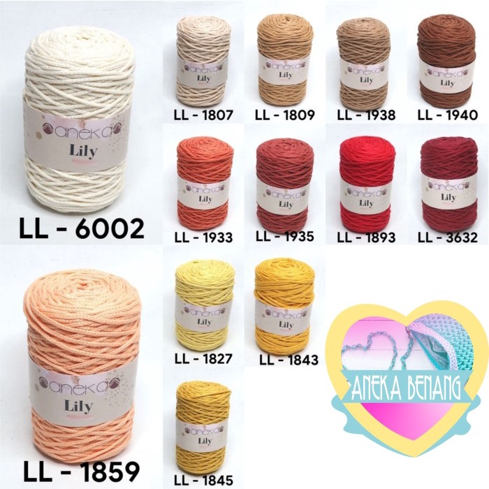 

KATALOG - LILY YARN / MACRAME COTTON ROPE YARN / BENANG RAJUT TAMBANG