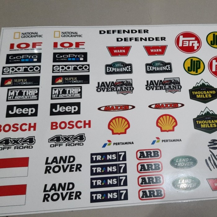 STIKER TRANSPARAN RC ADVENTURE UKURAN A3 SKALA 1/10