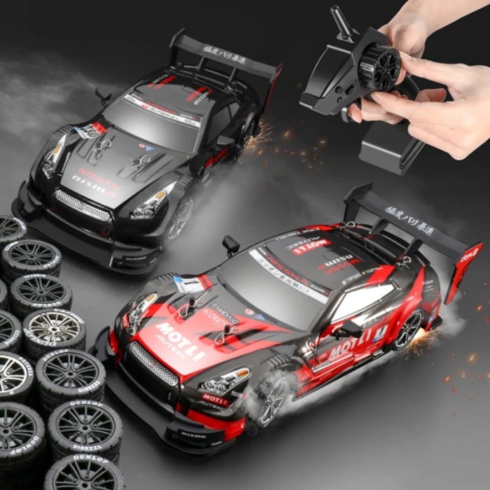 RC CAR DRIFT CAR NISSAN GTR 1:16 4WD SEMI PROPO RC DRIFT 30KM/H RTR
