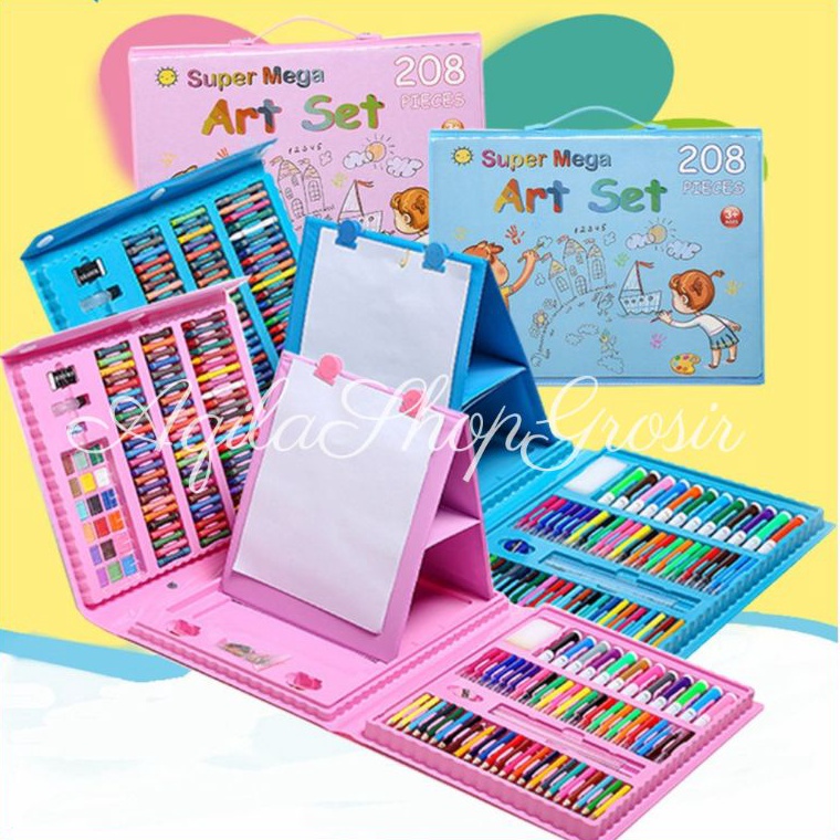 

[GHG ❣♪> ART SET CRAYON ANAK ISI 208pcs JUMBO PENSIL WARNA MELUKIS MEWARNAI / siiap.dikirim.!!