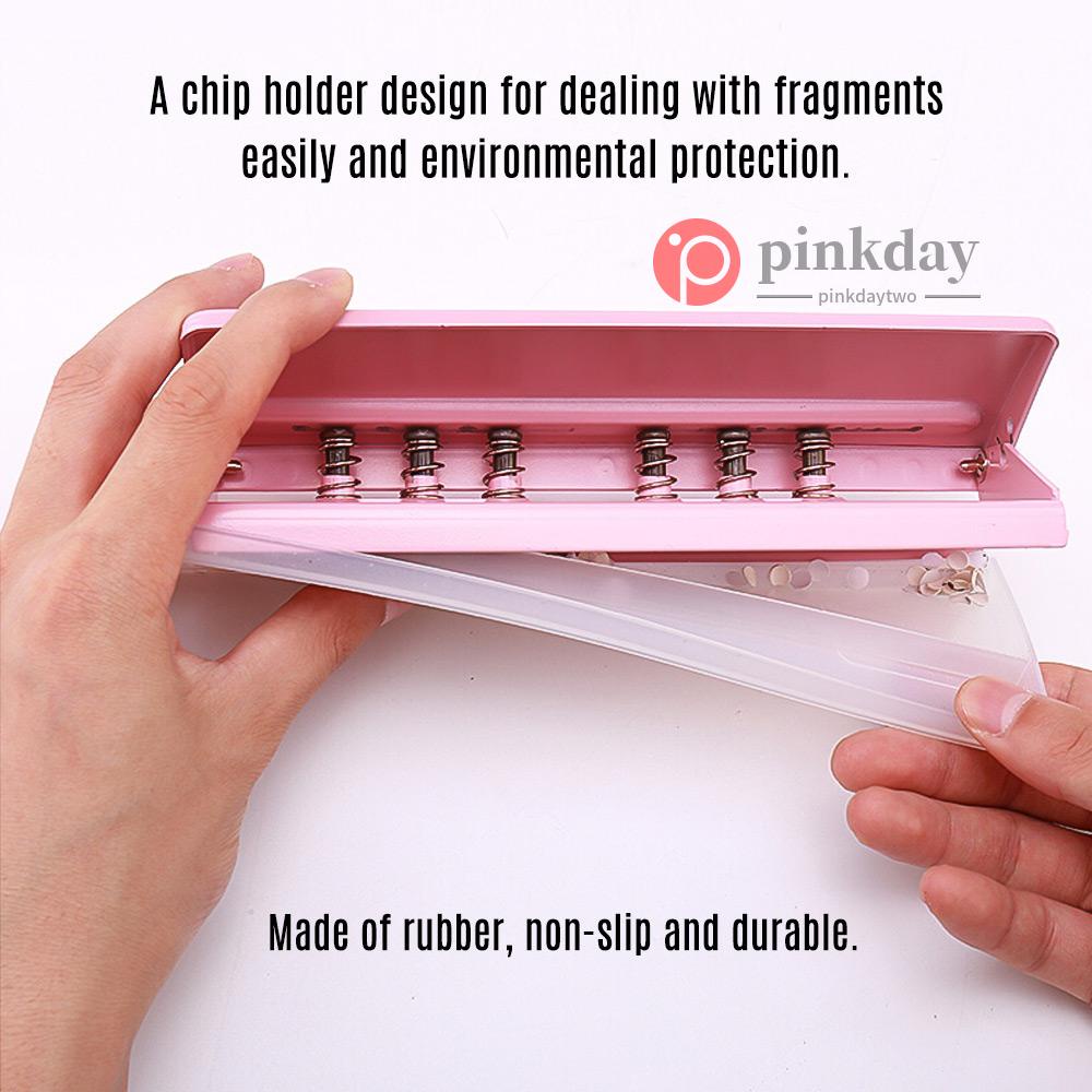 

Ready in sto Adjustable 6-Hole Desktop Punch Puncher for A4 A5 A6 B7 Dairy Planner Organizer Six