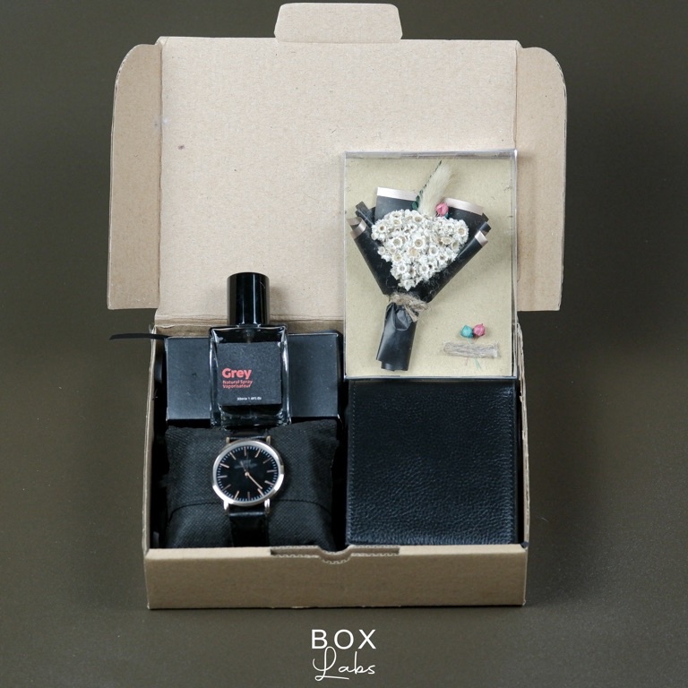 ㅎ HAMPERS ULANG TAHUN KADO GIFT BOX JAM TANGAN PRIA DOMPET COWOK MURAH ☮