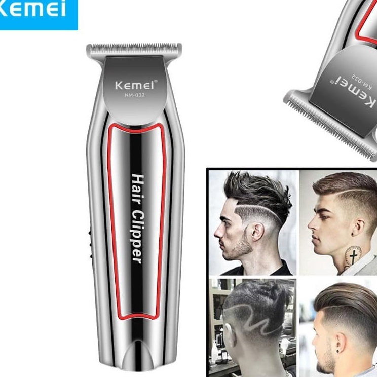 Terupdate Hair Clipper Kemei Detailer KM-032 Mesin Cukur Rambut Kumis Jenggot Terupdate