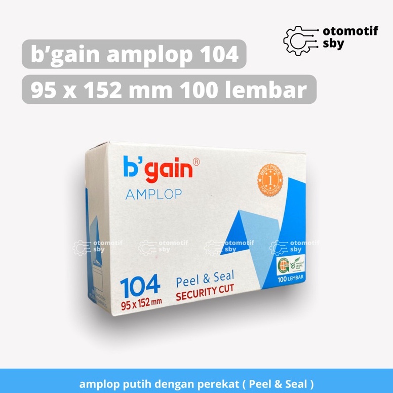 

✯Paling Popular❈☍ Bgain Amplop Putih 104 95 x 152 mm isi 100 Lembar Peel & Seal V83