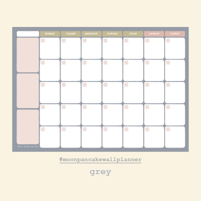 

MOON PANCAKE WALL MONTHLY PLANNER BOARD