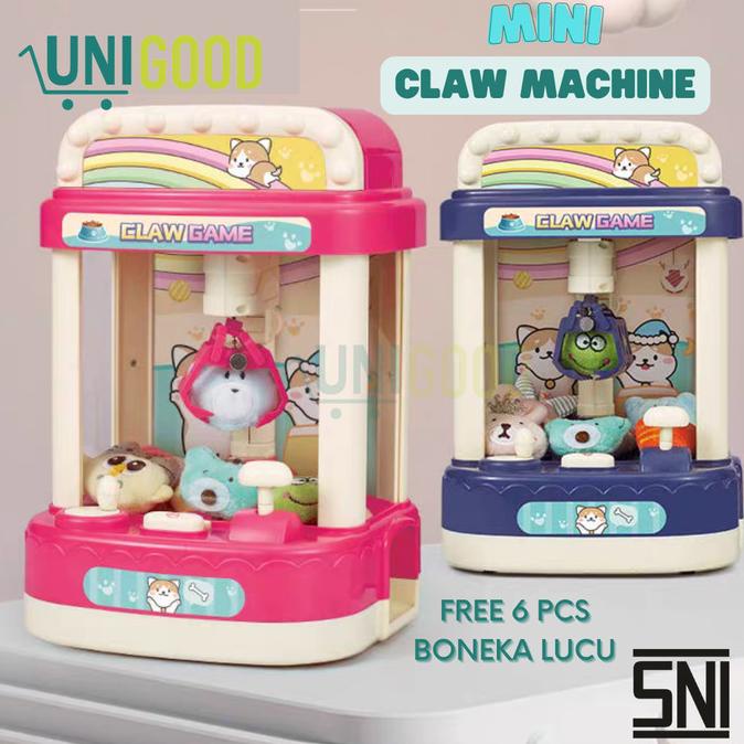 promo UNIGOOD - Mini Claw Machine Mainan Anak Mesin Capit Tangkap Boneka Kad ready stock