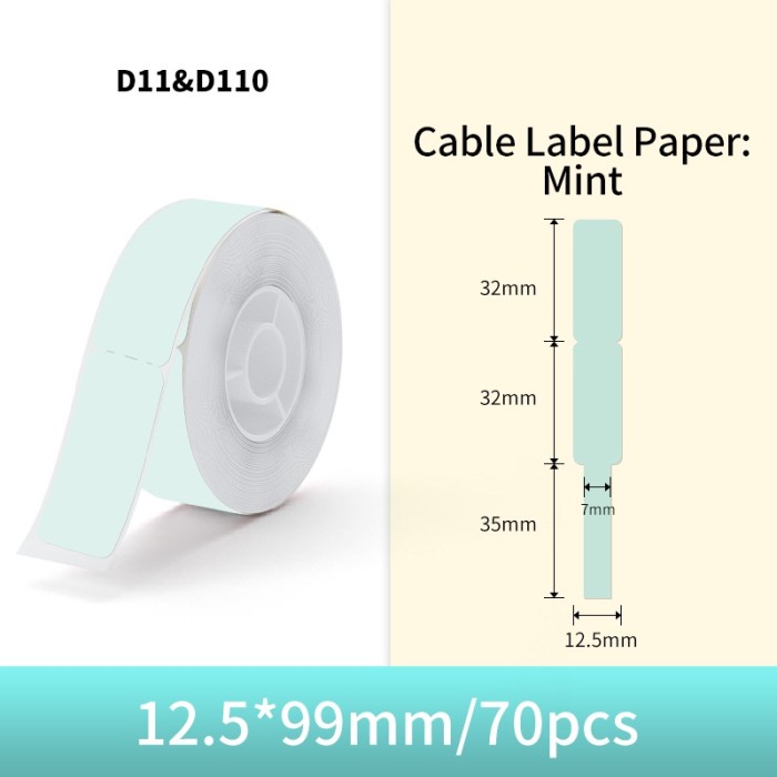 

Terlaris Label Stiker Niimbot D11 D110 D101 H1S Cable Kabel Lan Tag Sticker