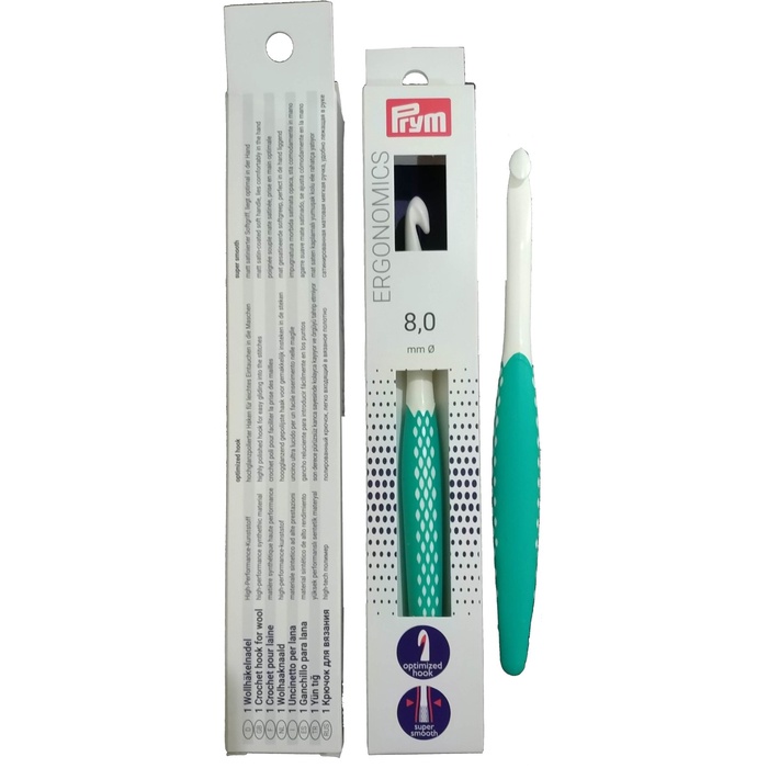 

CROCHET HOOK FOR KNITTING OF "ERGONOMIC" PRYM 8 MM 17CM 218490