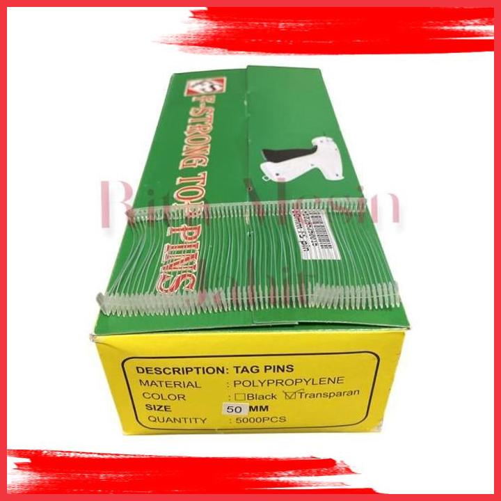 

(RITA) 1 KOTAK ISI TAGPIN 50MM CLEAR TRANSPARENT 5000PCS