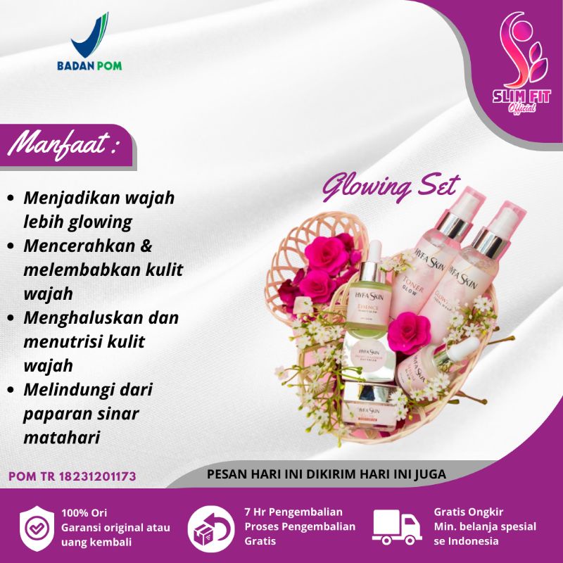 Hyfa Skin Glowing Set 6 IN 1 Original Resmi BPOM - Paket Skincare