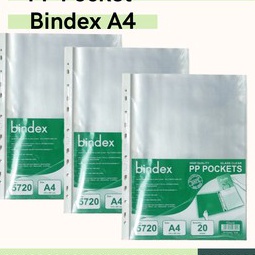 

(EQ㊠.R☎> PP Pocket / Plastik Pocket / Sheet Protector Ukuran A4 Merk Bindex 5720 ( Isi 20 lembar )pasti.dikirim.!