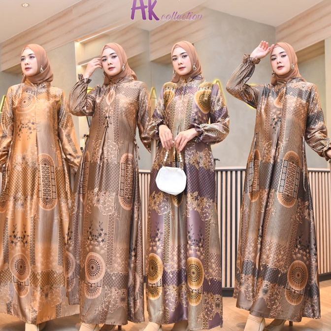 (IT➸.X❦> Gamis Maxmara Silk Motif Terbaru / Gamis Pesta / Dress Wanita / Maxmara Luxury Premiumsiaap