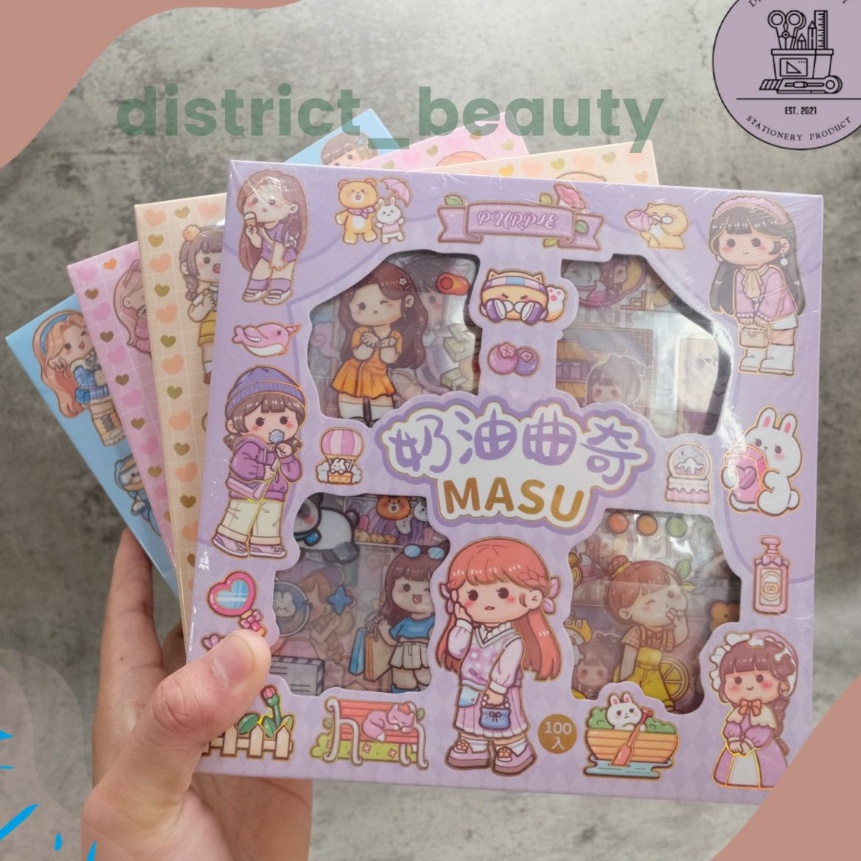 

[PE❤.N✔> 100lembar stiker masu MOMO TEA TIME STIKER TRANSPARAN ALL KARAKTER STIKER ANTI AIR VIRAL TERMURAHaamanah..