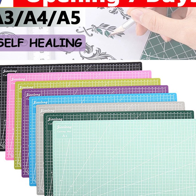

(Q➤U✉/N) A3/A4 PVC Cutting Mat Cutting Pad Board Double-sided DIY Tool Cutting Board-Papan /top.produk..!
