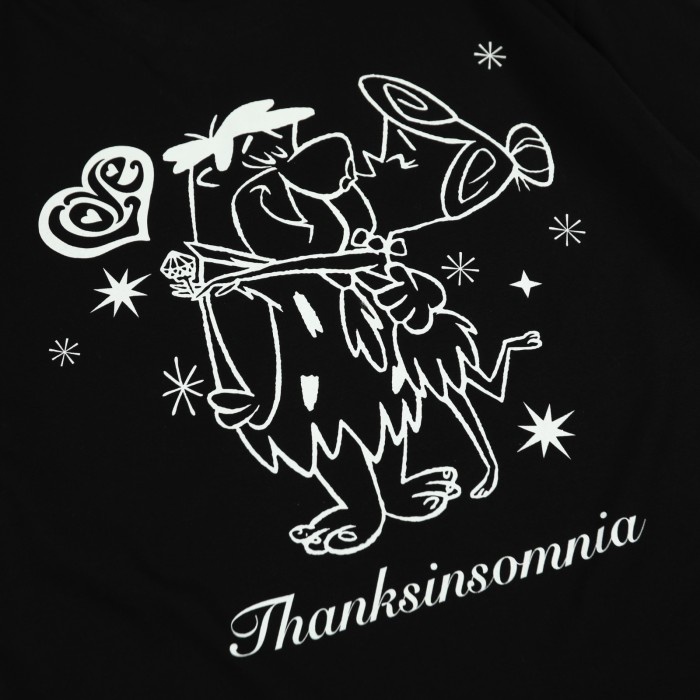 Murah The Flintstones x Thanksinsomnia Tshirt "Hug" Black NON COD
