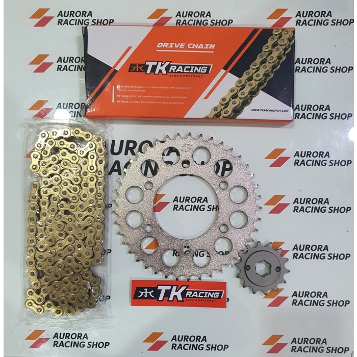 Gear Set TK MX KING & Rantai TK 415 HS Gold terpopuler