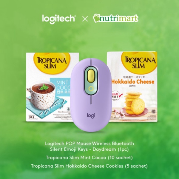 Jual Logitech X Nutrimart Exclusive Bundle - POP Mouse Wireless Diskon