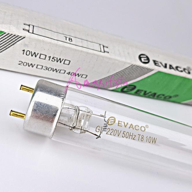 Lampu Uv Uvc T8 20W Evaco Germicidal Sterilizer Air Kuman Set Komplit