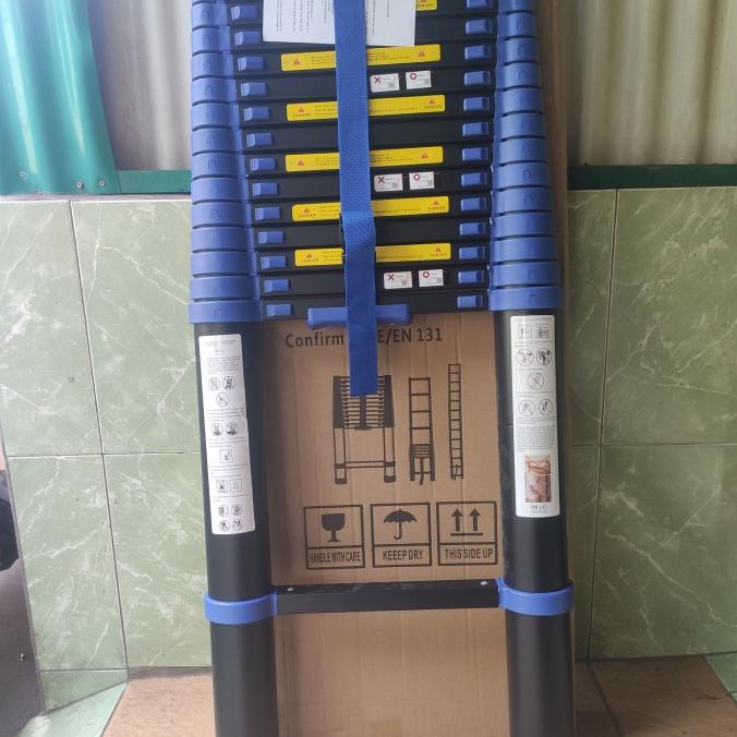 Tangga Alumunium Teleskopik 6 Meter (Biru)