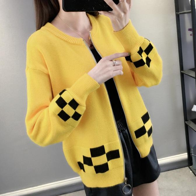 Import Jaket Wanita Rajut Halus Tebal Premium Korea (J-8026)