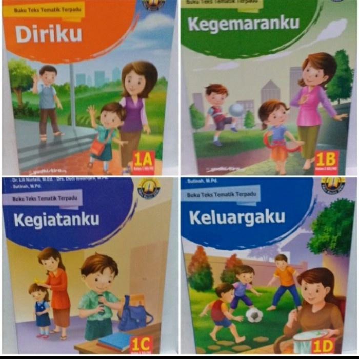 HOT SALE PAKET BUKU SD TEKS TEMATIK TERPADU KELAS 1 A B C D YUDHISTIRA TERBARU