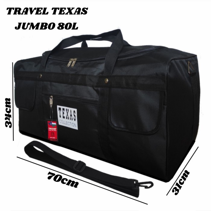 tas pakaian travel bag texas super jumbo 80 liter