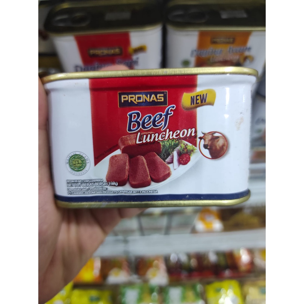 

Pronas Corned Beef- Daging Ayam Luncheon - Beef Luncheon Regular 198G