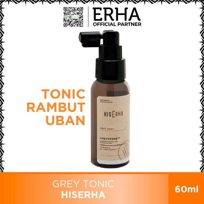 Erha Hiserha Grey Tonic - Tonik Rambut Menghambat Pertumbuhan Uban
