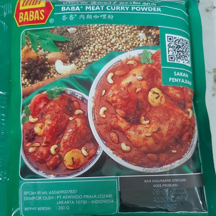 

➦➮✶✺ Bumbu kari babas asli 250 grm exp buln 04/2024 Diskon Promo